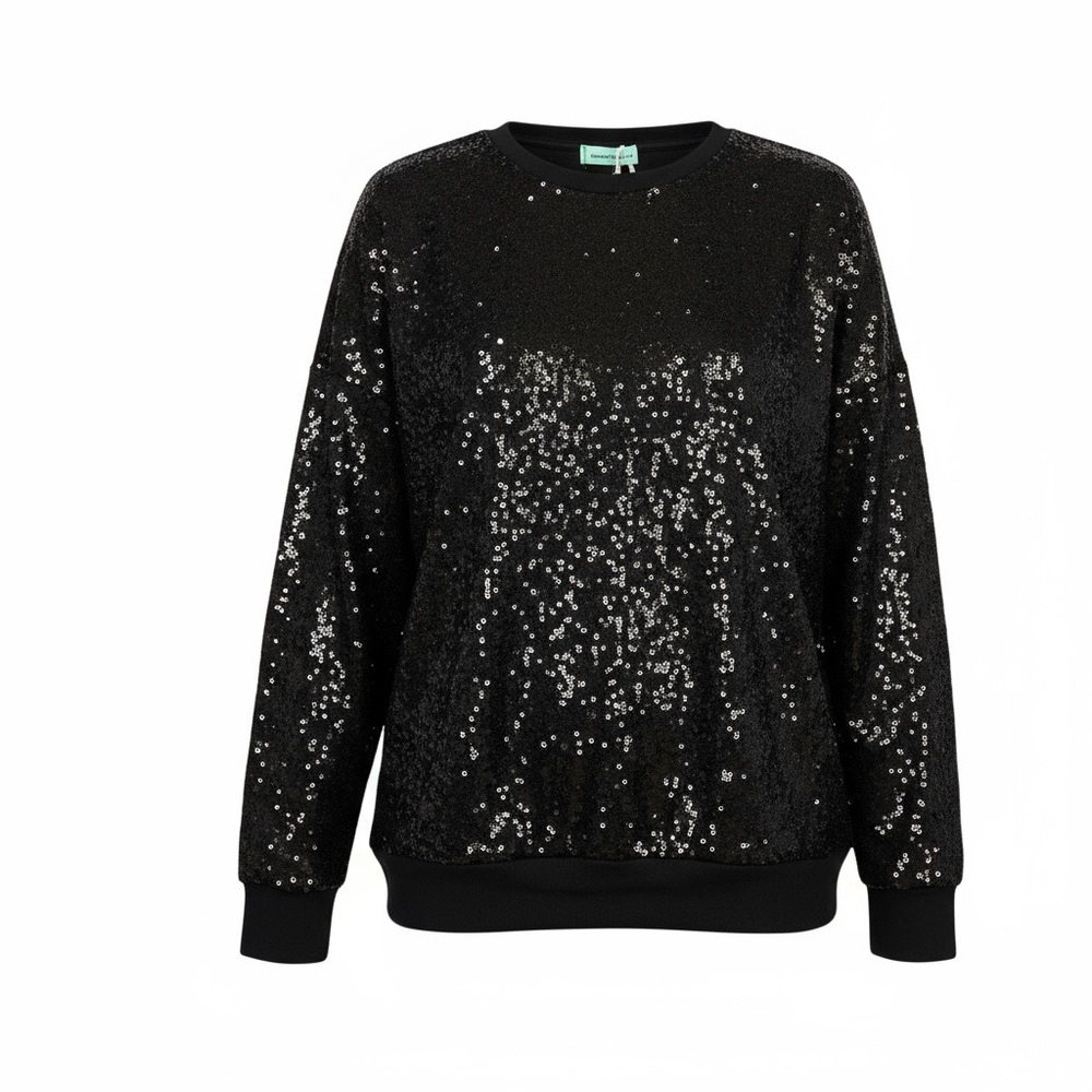 Sunshine & Rodeo Black Sequin Sweater
Size Medium